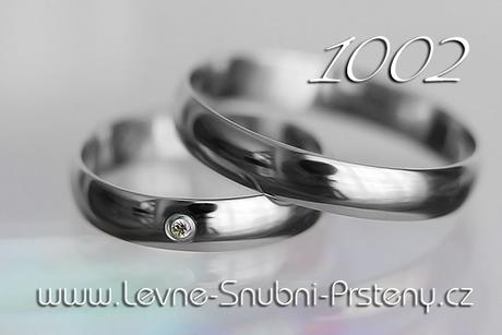 Snubní prsteny LSP 1002b + zirkon, zlato 14 kar. - Obrázok č. 1