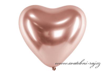 Balónek srdce rose-gold - Obrázok č. 1