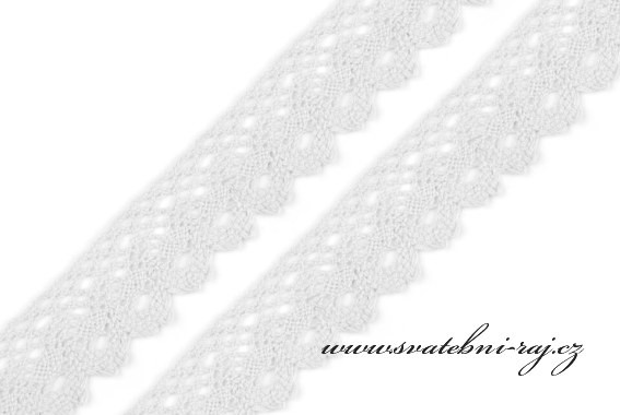 Paličkovaná krajka bílá, šíře 2,8 cm - Obrázok č. 1