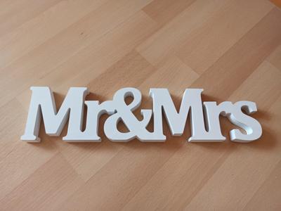Mr And Mrs - dekorace - Obrázok č. 1